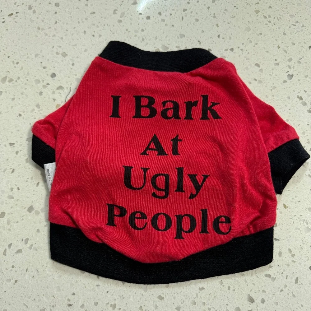 I Bark At Ugly People Dog T-Shirt